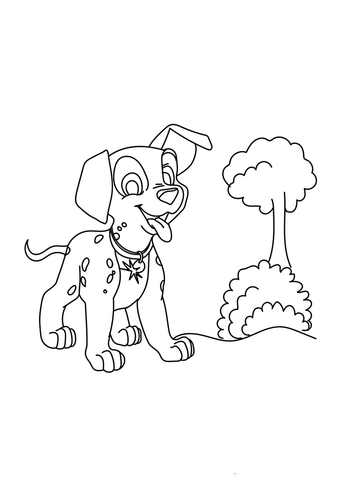 101 Dalmatians coloring page to print and color