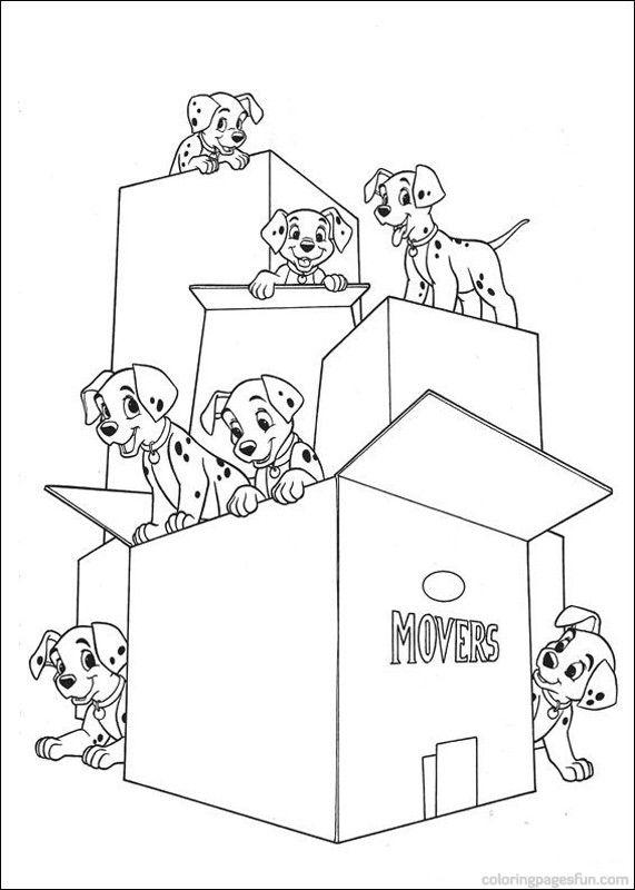 101 Dalmatians coloring pages to print and color
