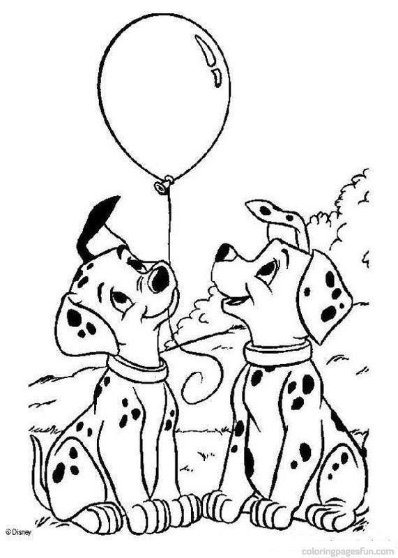 2 Dalmatians coloring page