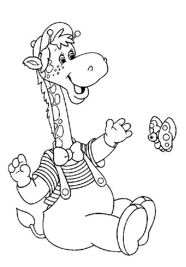 Baby giraffe coloring page