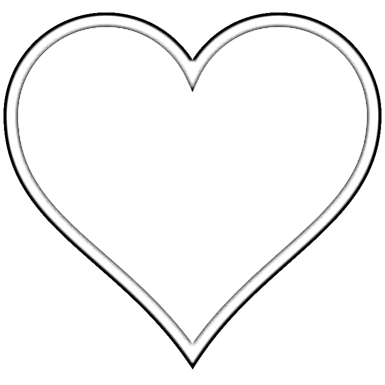 Big heart with edges coloring page