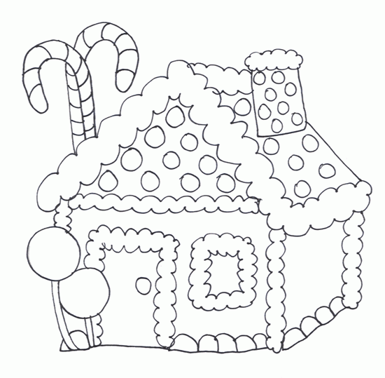 Candy house coloring