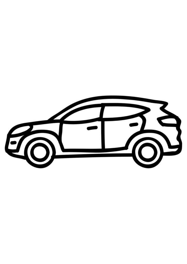 Car coloring page to print and color