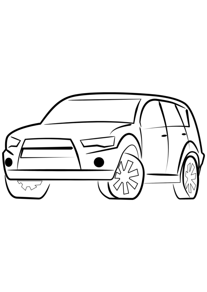 Car coloring pages for adults