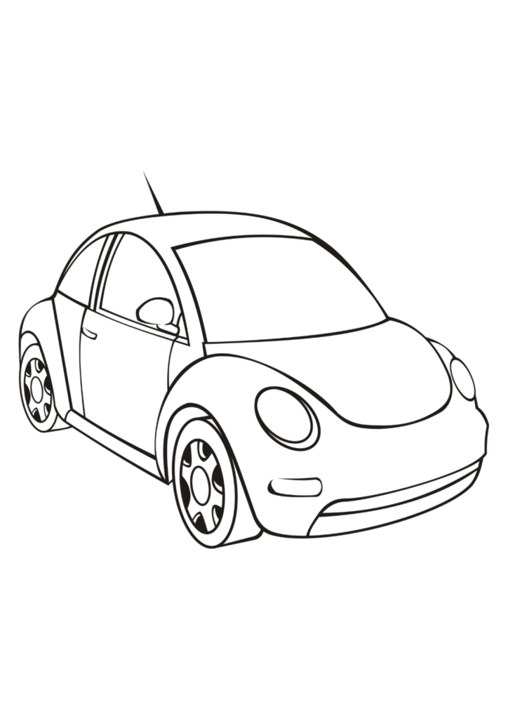 Car drawing for kids coloring