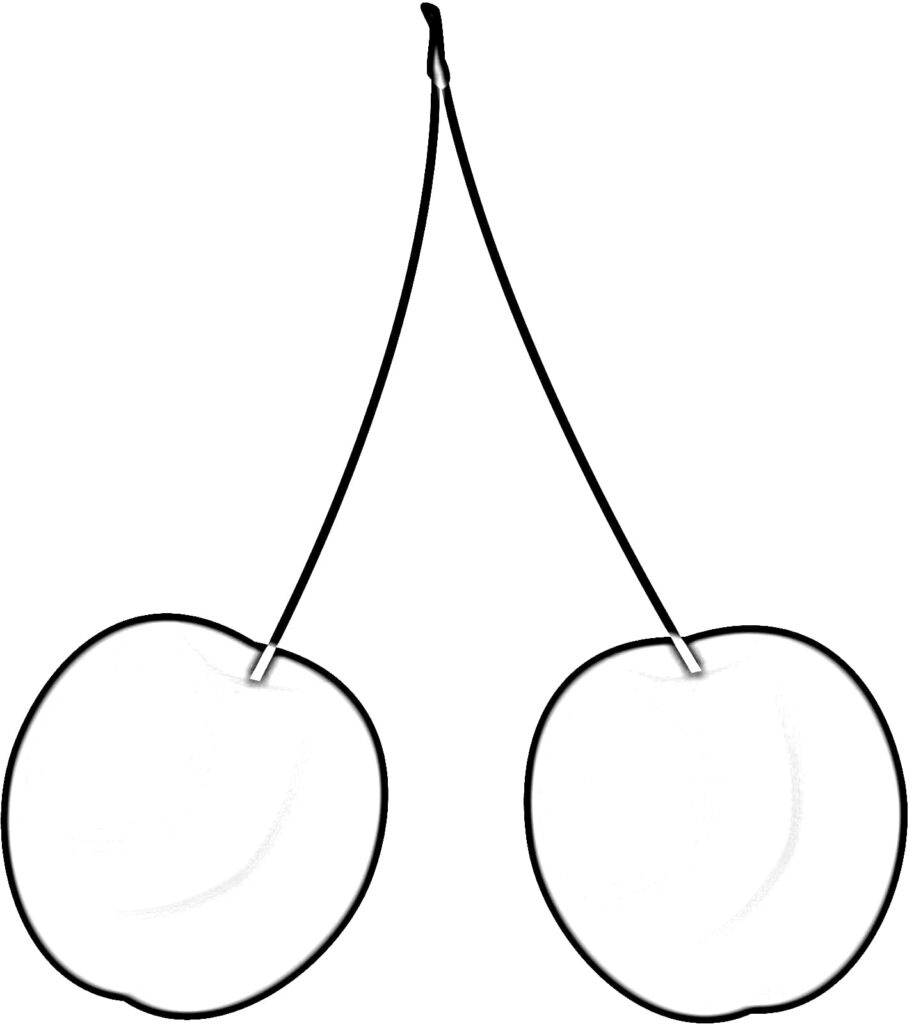 Cherry coloring page free