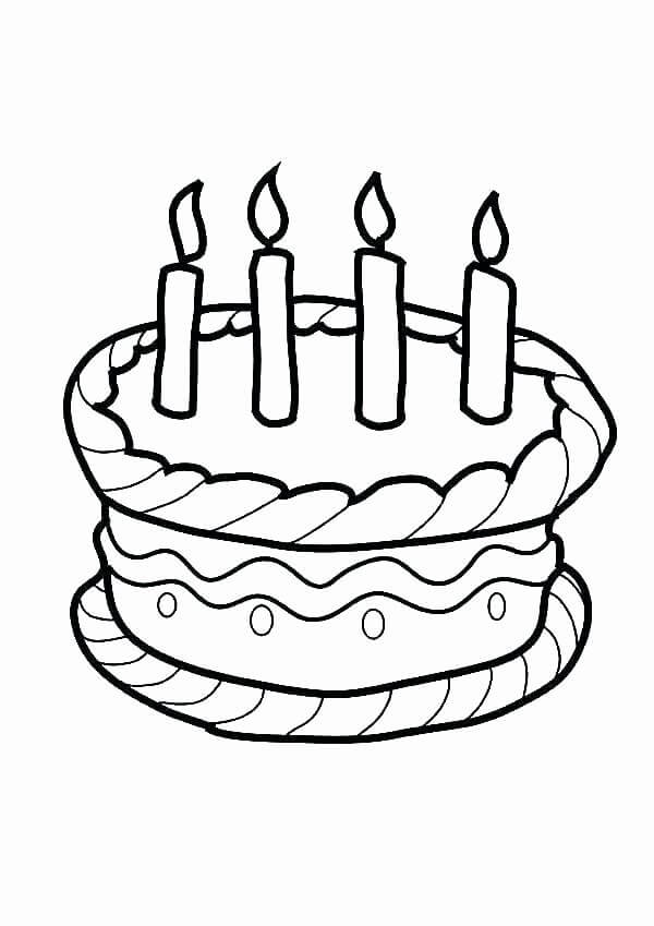 Drawing of a birthday cake