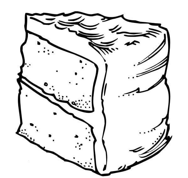 Drawing of a slice of cake