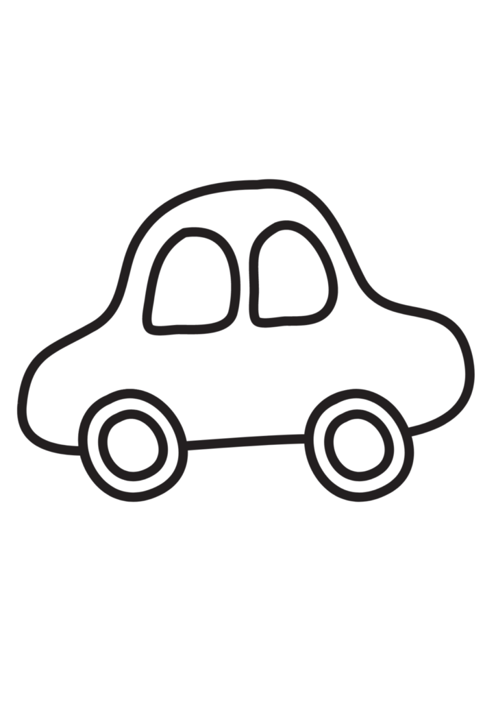 Easy car coloring page