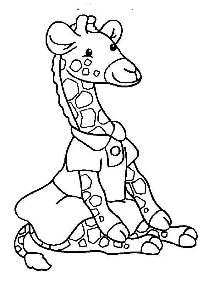 Female giraffe coloring page