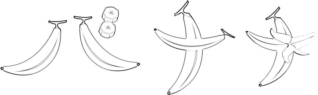 Free banana coloring pages, Printable banana coloring pages