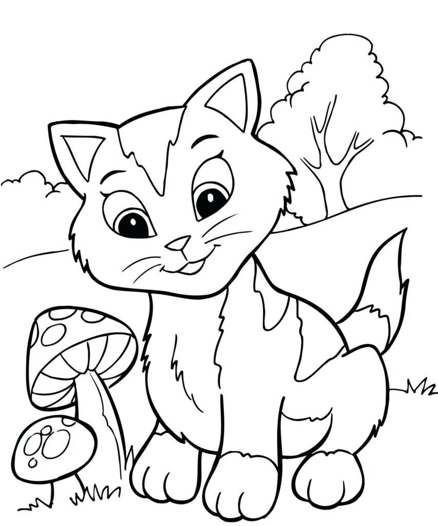 Free cat coloring pages to print