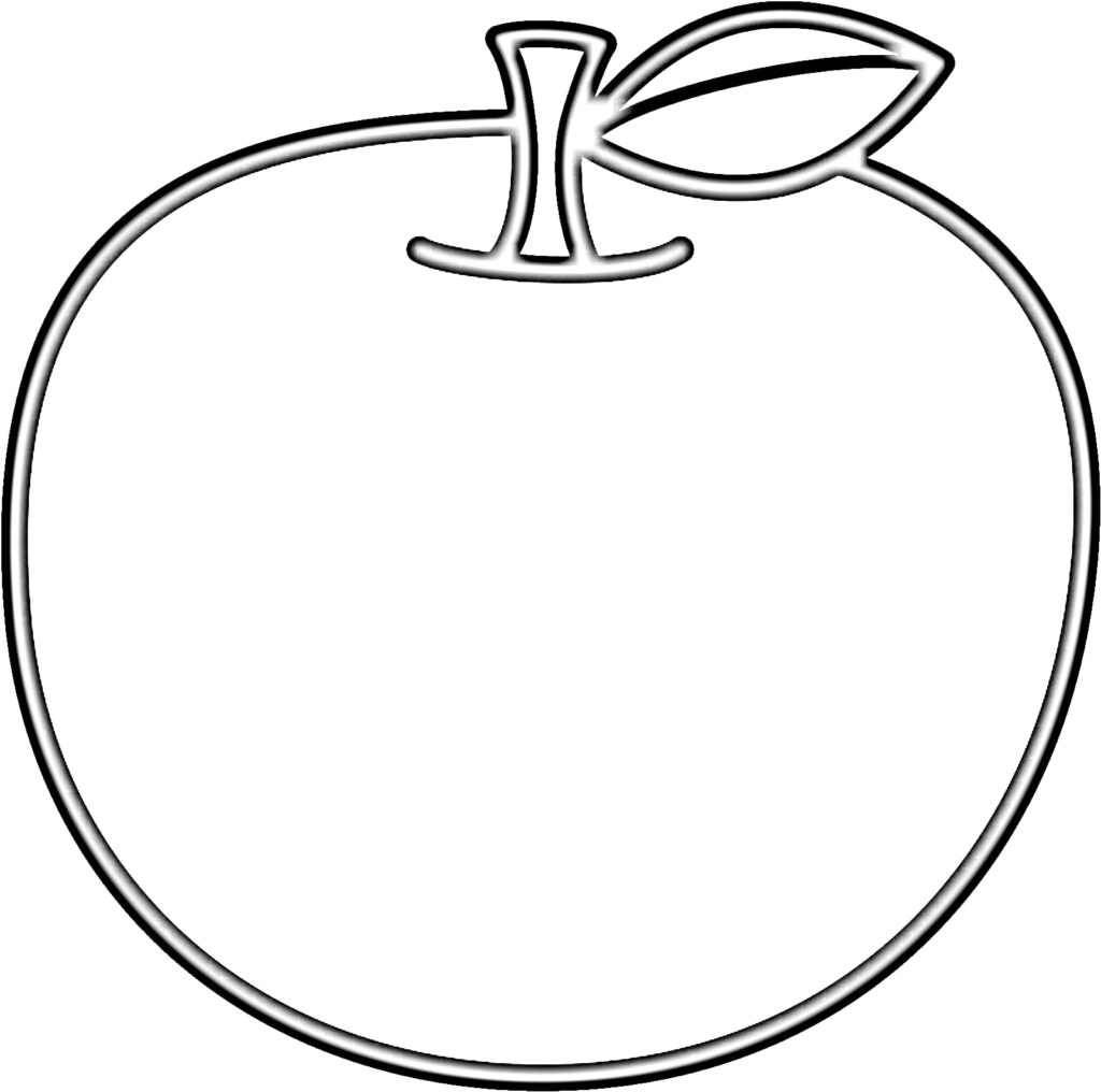 Free coloring page of an apple