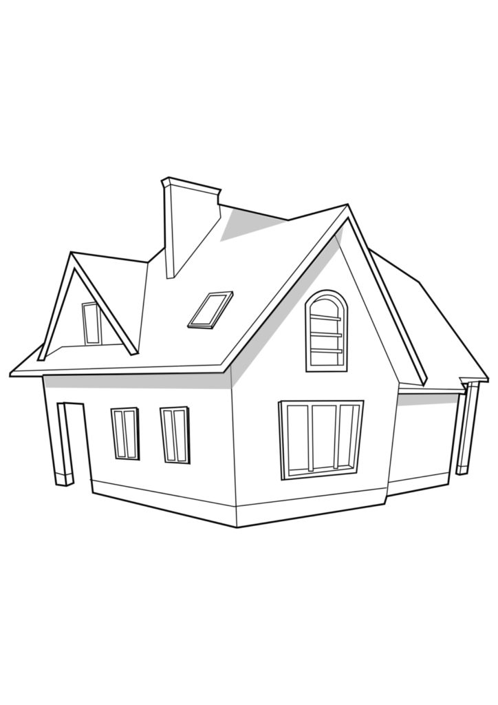 House coloring pages for adults