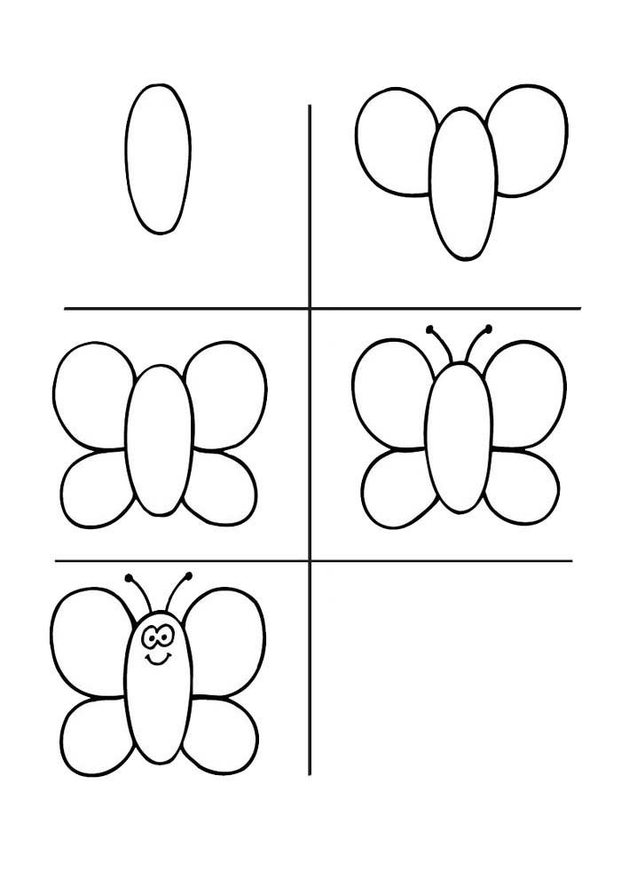 How to draw a butterfly