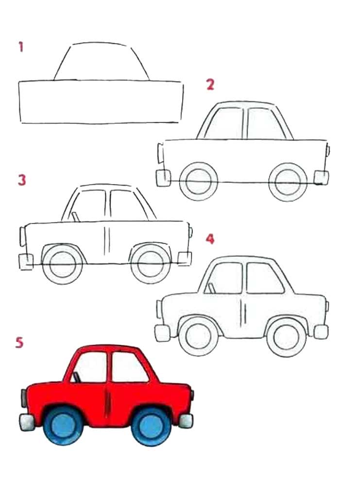 How to draw a car