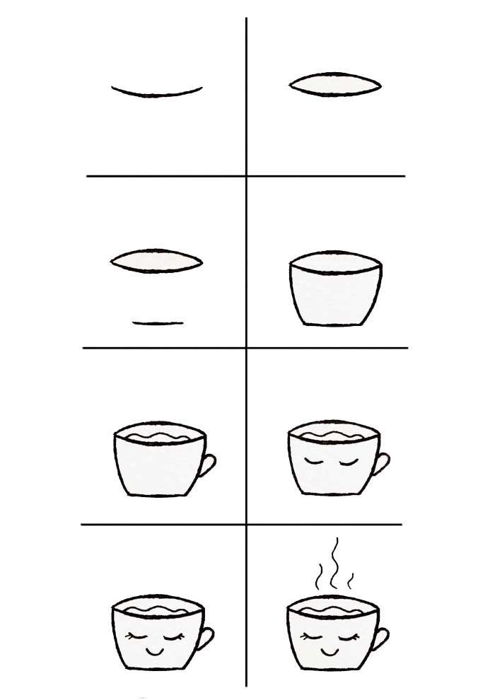 How to draw a cup