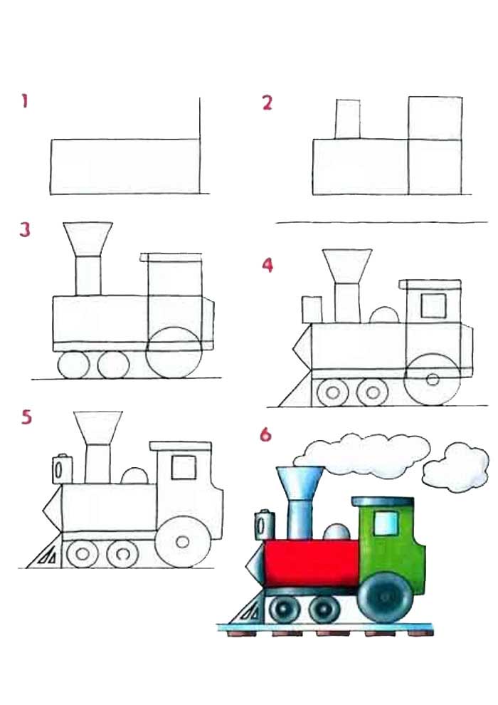 How to draw a train