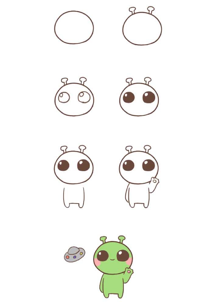 How to draw an alien