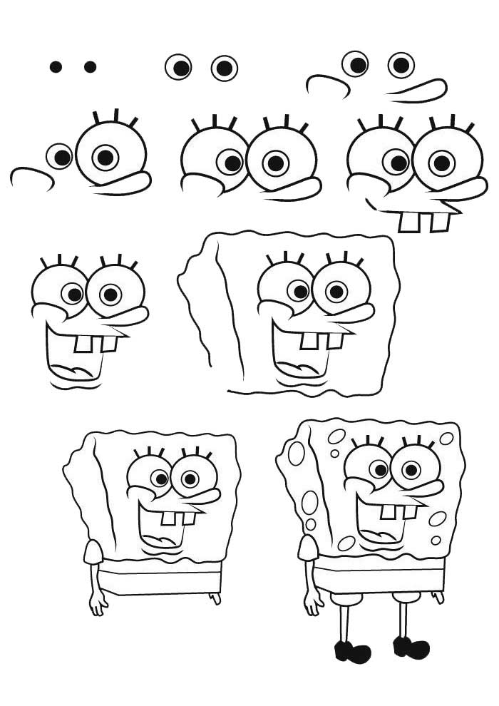 How to make a Sponge Bob drawing