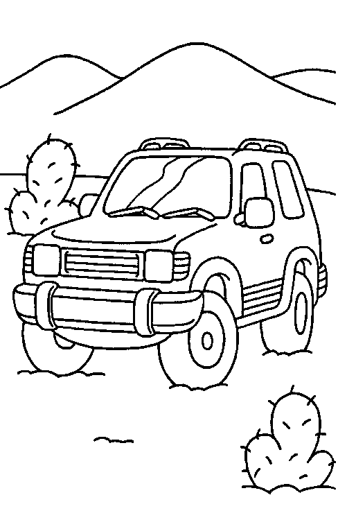 Jeep coloring page
