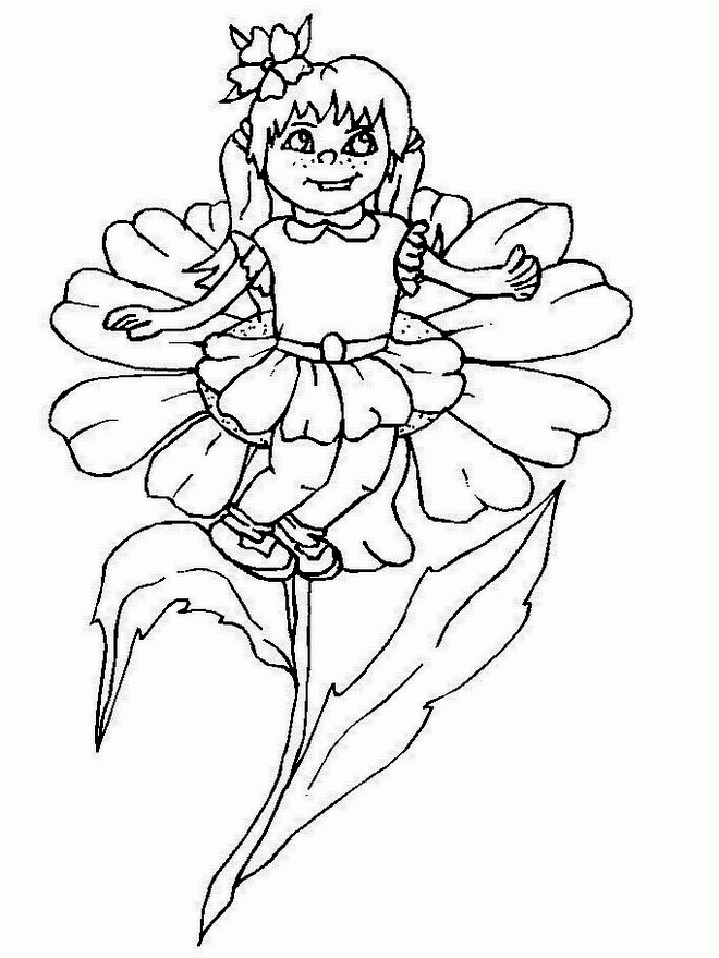Little fairy coloring page