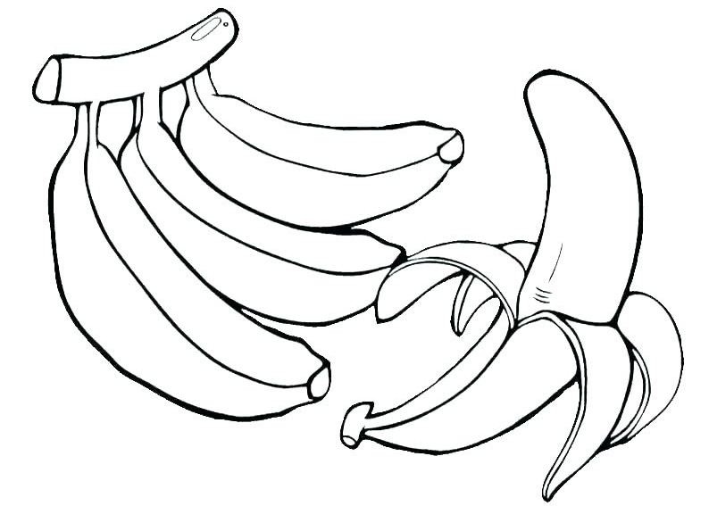 Many bananas coloring page