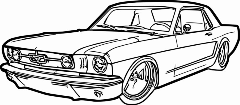 Mustang coloring page