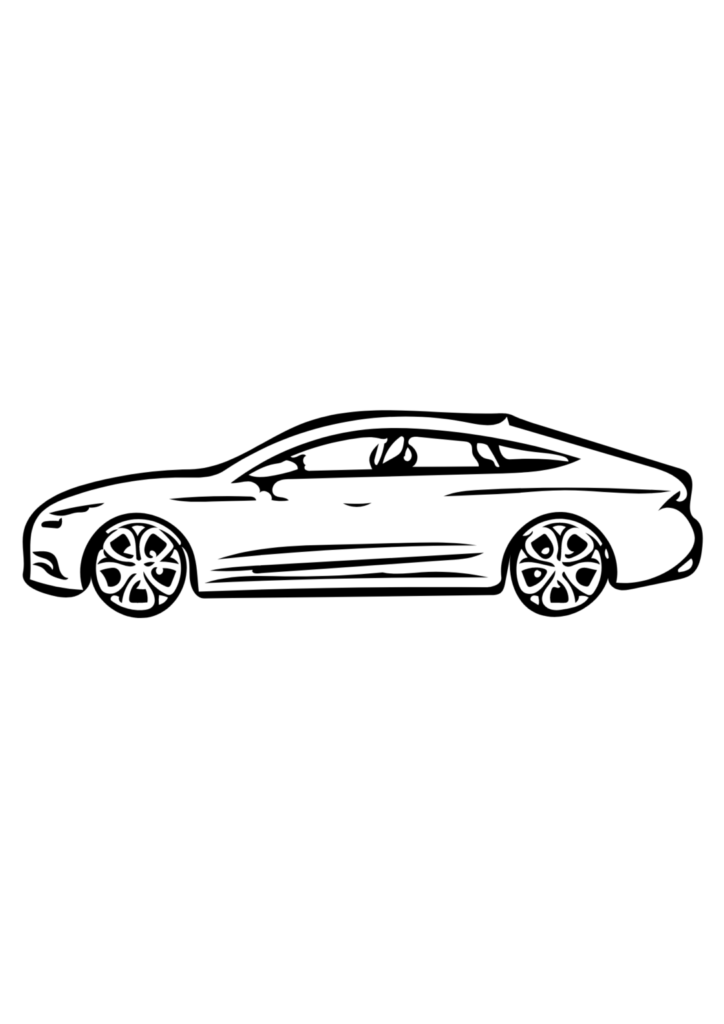 Race car coloring page