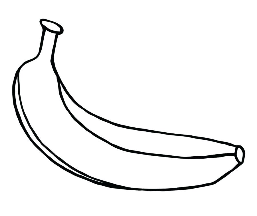 Simple banana coloring page