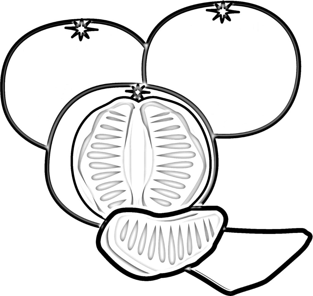 Tangerine coloring page
