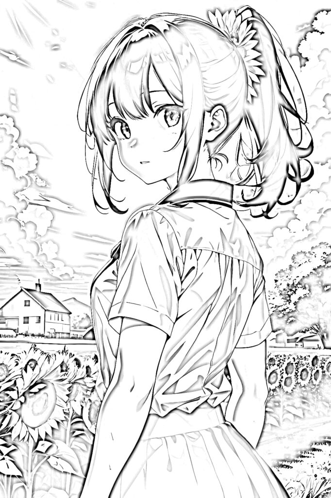 Anime coloring pages