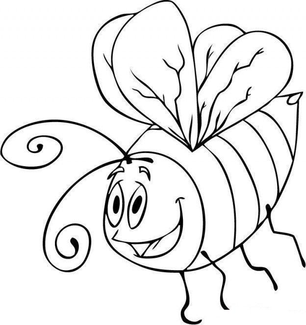 Bees coloring page to print