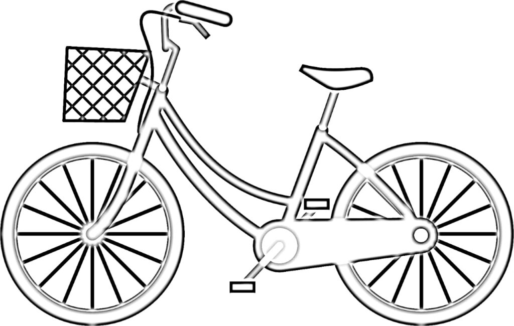 Bicycle coloring page printable
