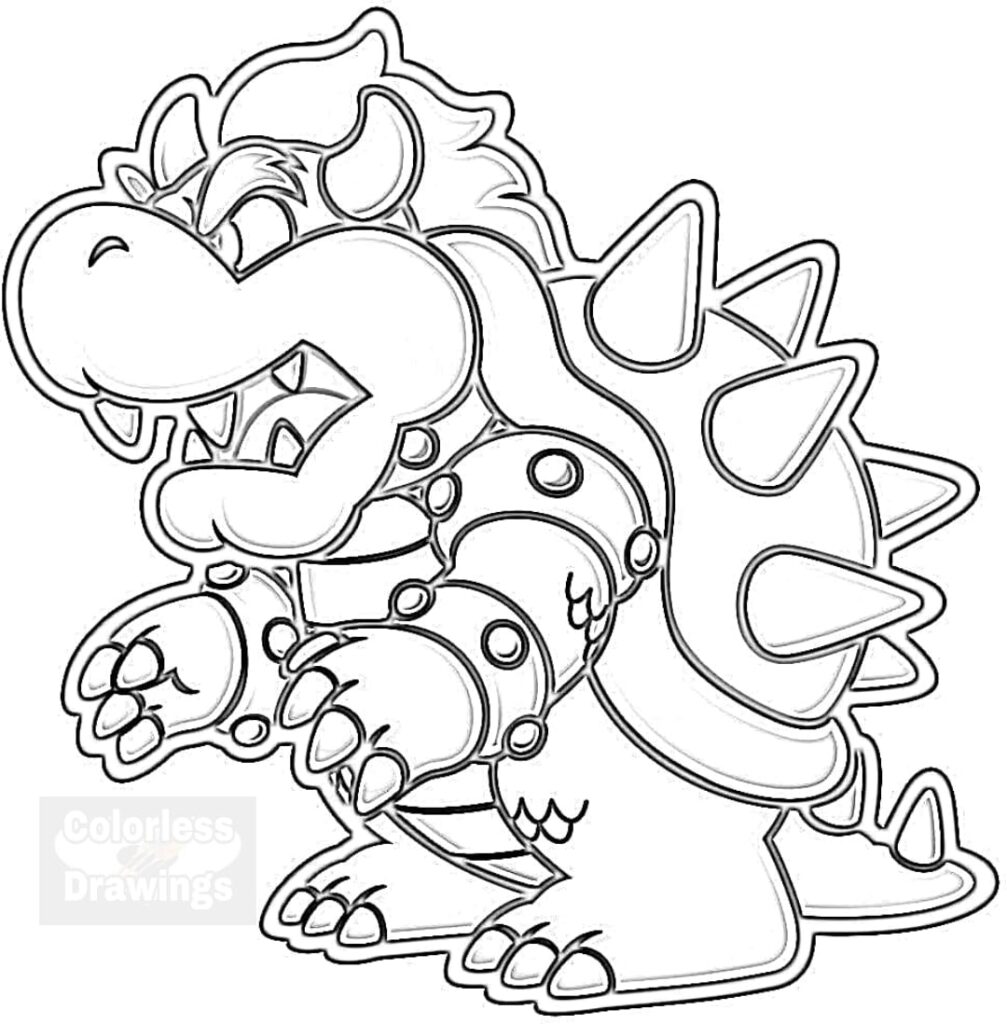 Bowser coloring page printable