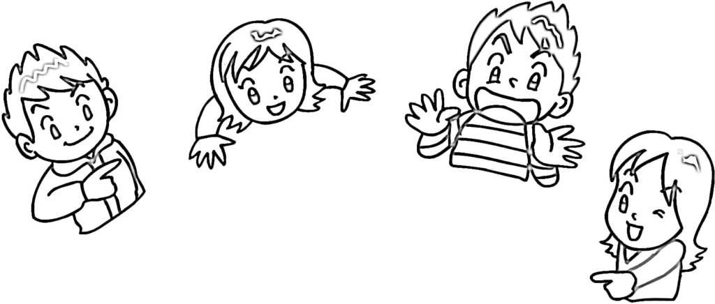 Boy and girl picture for coloring