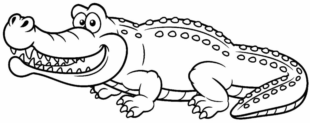 Drawing of a Crocodile to color