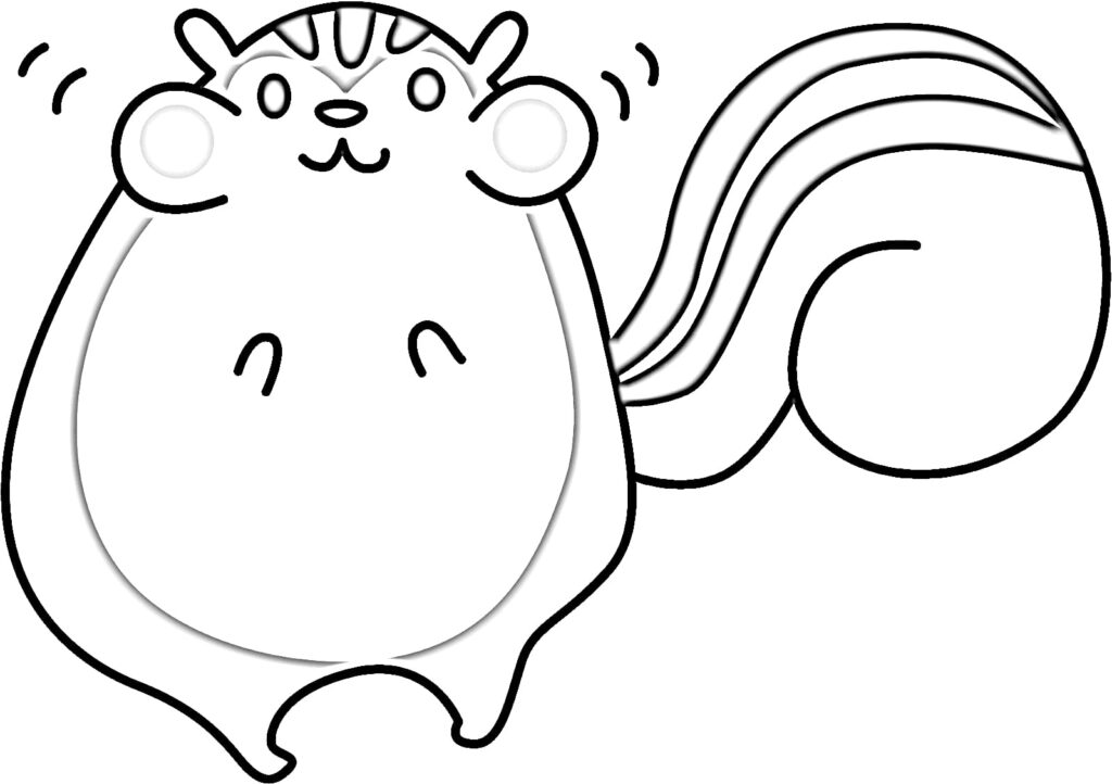 Drawing of a chubby squirrel