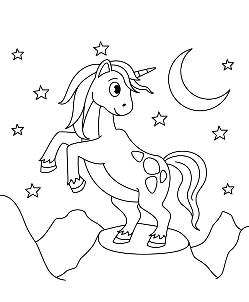 Drawing of a unicorn png