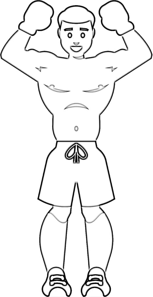 Free boxing coloring pages
