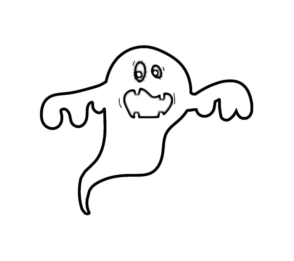 Halloween ghost coloring page