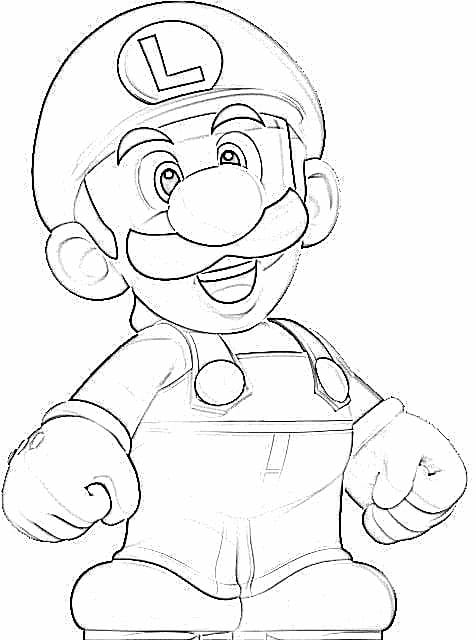 Litte Luigi coloring page