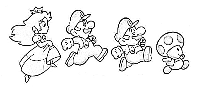 Mario Character Coloring Pages