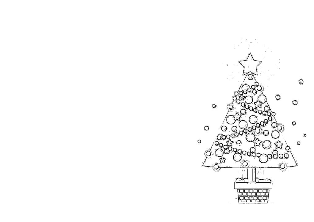 Printable christmas tree coloring page