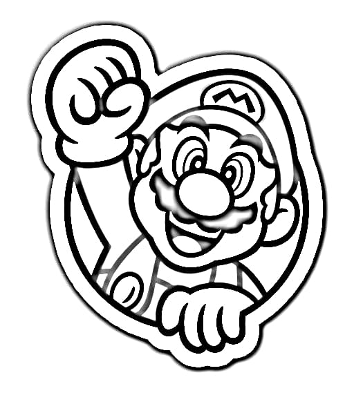 Super mario bros coloring page