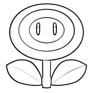 Super mario fire flower coloring pages – Colorless Drawings