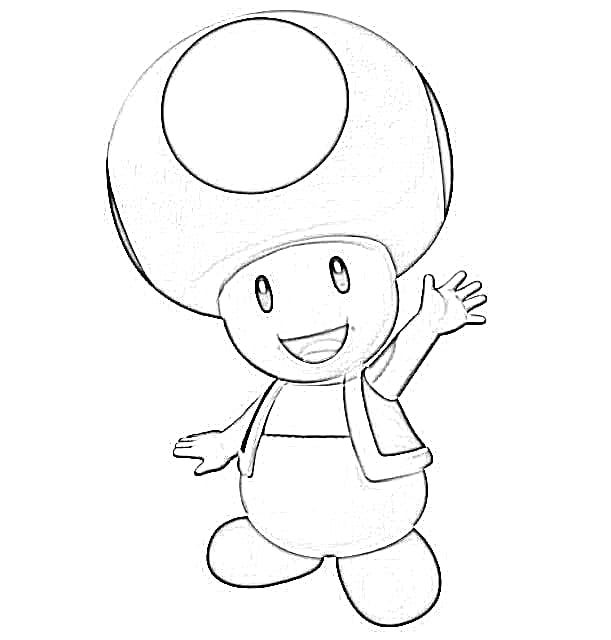 Toad coloring page free