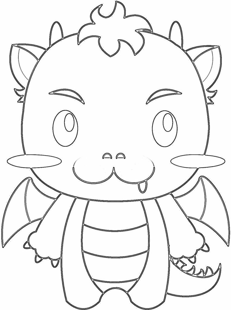 Baby dragon coloring page