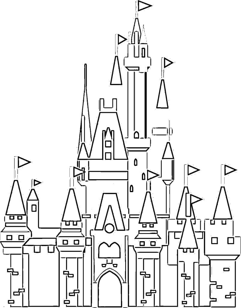Castle coloring page printable