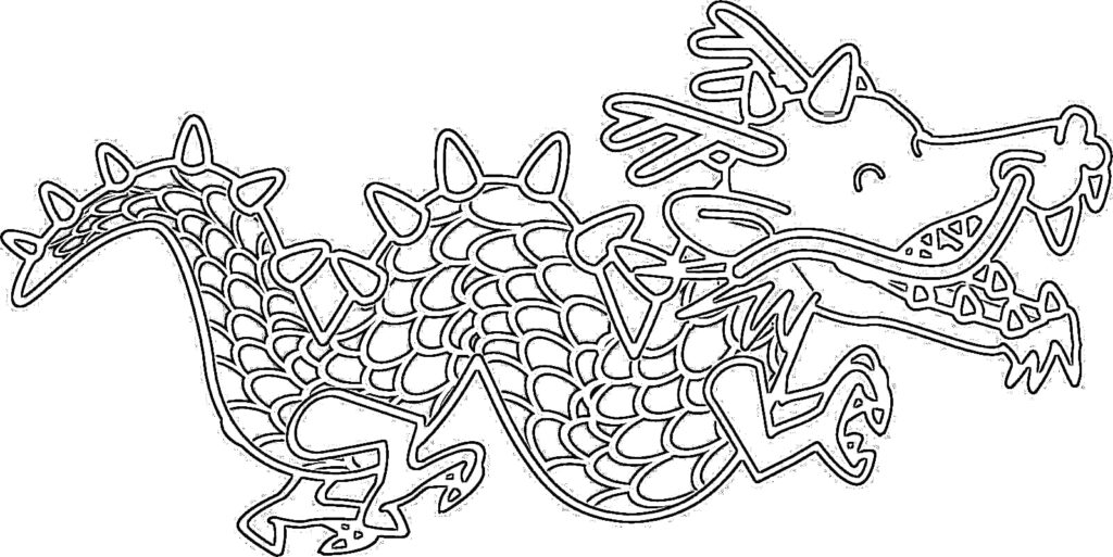 Chinese dragon coloring page